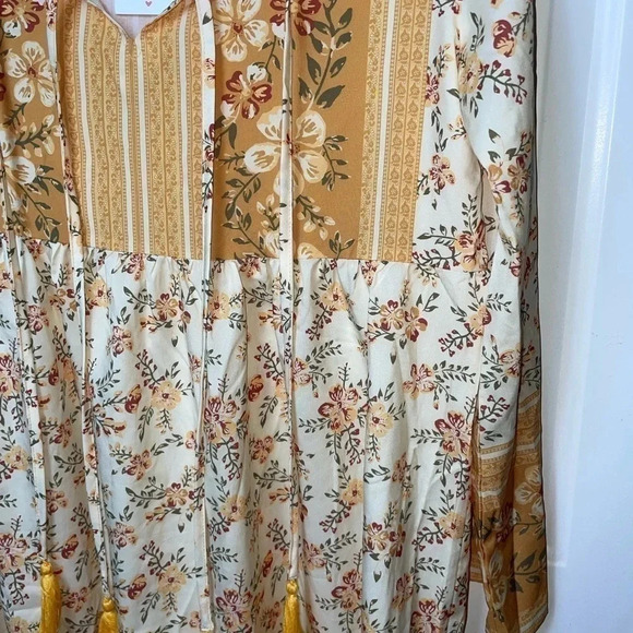 WOMEN’S LONG SLEEVE TOP FLORAL PRINT LIGHTWEIGHT SIZE LARGE - Picture 9 of 12